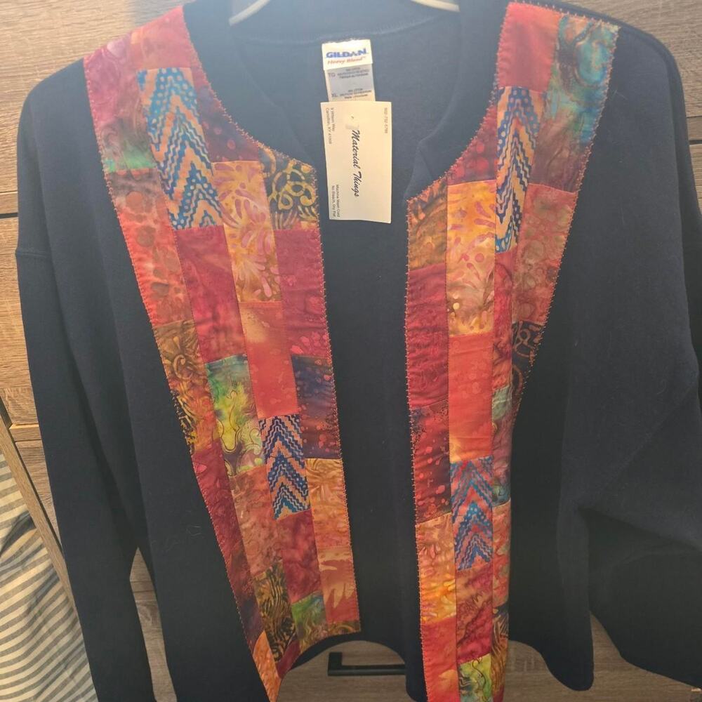 Multicoloured Patchwork Sweater With A Boho Vibe - image 3